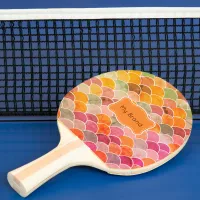 Fish Scale Pattern Ping Pong Paddle