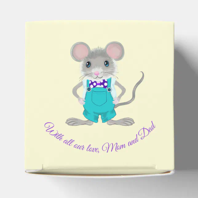 Cute and elegant little mouse favor boxes