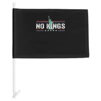 No Kings Day Retro Graphic Car Flag