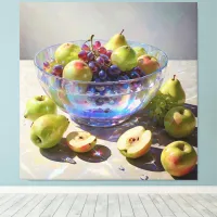 *~* Art Gift Still Life SC6 Fruit Crystal Bowl Canvas Print