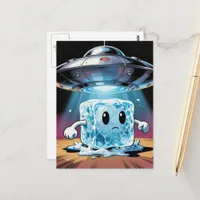 Silly icecube UFO abduction Postcard