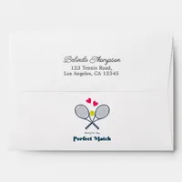 Perfect Match Preppy Tennis Bridal Shower Envelope