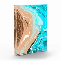 Abstract Beach Fluid Art   Photo Block