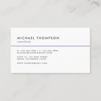 Modern minimalist watercolor ultra violet business card
