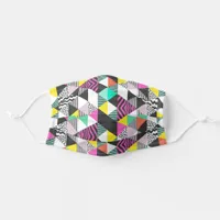 Modern Geometric Patchwork Abstract Triangles Adult Cloth Face Mask