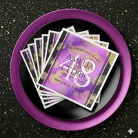 Elegant 48th Amethyst Wedding Anniversary Paper Dinner Napkins