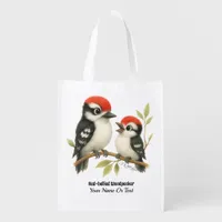 Vocal Red-bellied Woodpecker Grocery Bag
