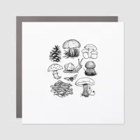 Cottagecore Aesthetic Goblincore Mushroom Snail Car Magnet