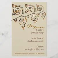 Rustic Cafe Menu Stationery