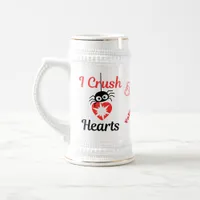 Valentine's I Crush Hearts cute spider | Beer Stein