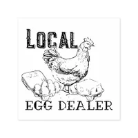 Chicken Egg Dealer Funny Rubber Stamp