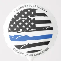 Police Officer Party Thin Blue Line Congratulation Balloon