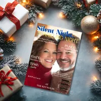 Silent Night, Sparkling Night Magazine cover Photo Invitation