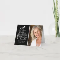 Family Memorial Photo Keepsake Thank You Card