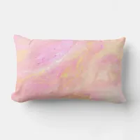 *~* Luscious Pink  Abstract Marble Iridescent Lumbar Pillow