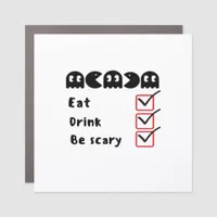 Eat Drink Be Scary Minimal Clean Car Magnet