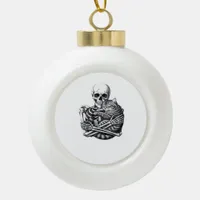 Till Death Do Us Part Quote Classic Design Ceramic Ball Christmas Ornament