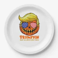 Trumpkin Usa Make Halloween Great Again Funny Paper Plates