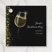 Hen party gold Mocktail bachelorette party sparkle Favor Tags