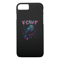 F Caw F Funny Bird Crow Raven Pun Joke Saying iPhone 8/7 Case
