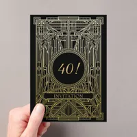 Roaring 20s art deco great gatsby birthday acrylic invitations