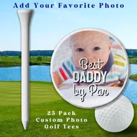 Best DADDY By Par Custom Photo Cute Father's Day Golf Tees