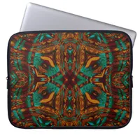 Mystical Shaman Earth Energy Geometric Art Laptop Sleeve