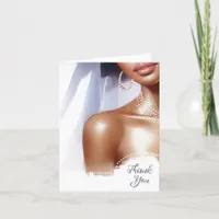 Bride Bridal Shower Bachelorette Thank You Card