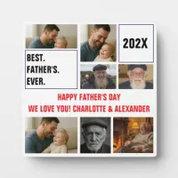 Best Father Ever Photo Collage and Custom Text Plaque