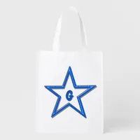 Polyester Bag - Initial inside Blue Star