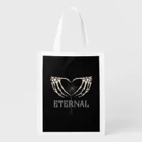 Skeleton Hands Heart Classic Grocery Bag
