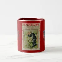 Vintage Memorial Day The Fallen Two-Tone Coffee Mug