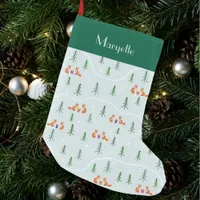 Cute Scandinavian Christmas forest  Small Christmas Stocking