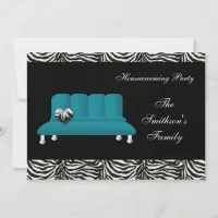 Cute Modern Furniture Housewarming Party Invitation