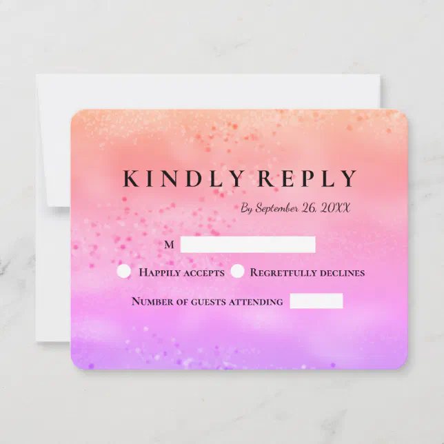 Rainbow Wedding invitation Colorful trendy love