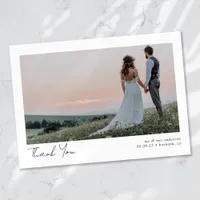 Blank for Your Message Personalized Photo Wedding Thank You Card