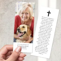 In Loving Memory Photo Cross Funeral Bookmarks