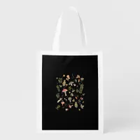 Cottagecore Mushroom Aesthetic Academia Goblincore Grocery Bag