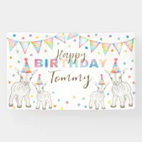 Cute Watercolor Goat Birthday Party Banner