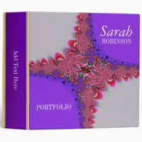 Purple Coral Digital Lace Portfolio Binder