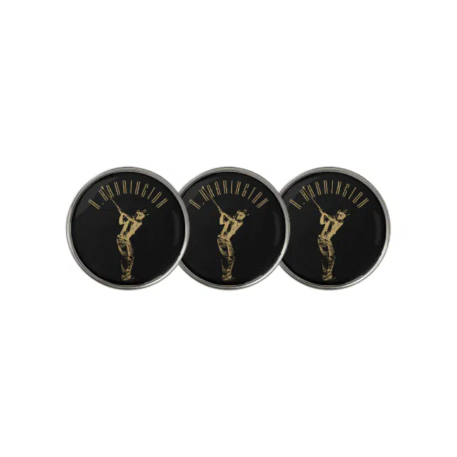 The golden golfer  golf ball marker