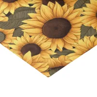 Pretty Sunflower Illustration All Over Print Tissue Paper