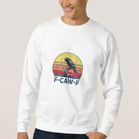 F-Caw-F Funny Raven Crow Vintage Gothic Bird Pun M Sweatshirt