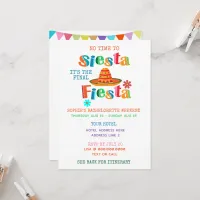 Final Fiesta Itinerary Bachelorette Party  Invitation