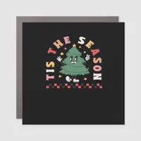 Tis Season Retro Halloween Spooky Season Fall Car Magnet