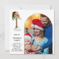 *~* AP20 PHOTO Christmas Holiday Party Geometric  Invitation