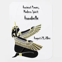 Golden Pharaoh’s Blessing: Ancient Egyptian Art Baby Blanket