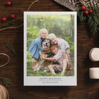 Happy Holidays | Modern Minimalist Photo  Holiday Card