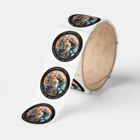 Personalized Photo Circle Return Address Classic Round Sticker