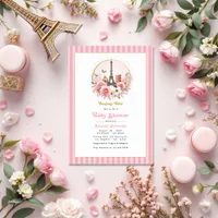 Bonjour Bébé Parisian Baby Shower Invitation